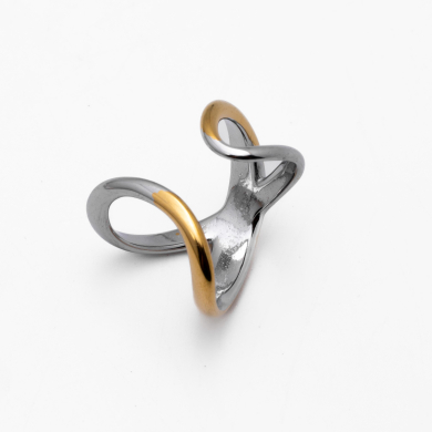ANILLO Y00798 BICOLOR Acero Inoxidable 2A35