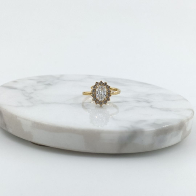 ANILLO ZO8824R180 DORADO Acero Inoxidable