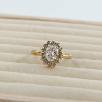 ANILLO ZO8824R180 DORADO Acero Inoxidable