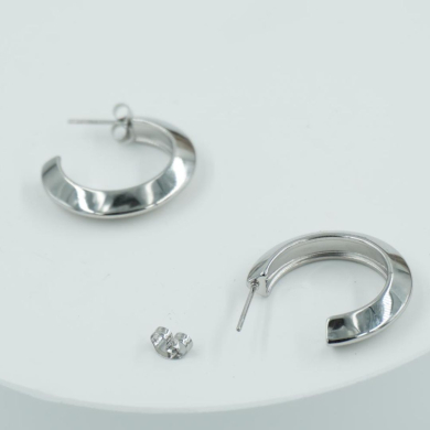 ARETES ZO11236E/25MM/200 PLATEADO Acero Inoxidable