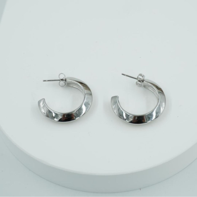 ARETES ZO11236E/25MM/200 PLATEADO Acero Inoxidable