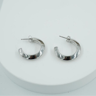 ARETES ZO11236E/25MM/200 PLATEADO Acero Inoxidable