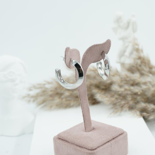ARETES ZO11236E/25MM/200 PLATEADO Acero Inoxidable