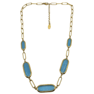 COLLAR ZO13503N DORADO+NEGRO Acero Inoxidable