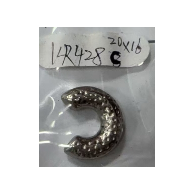 ARETES ZO14488E/20*16MM PLATEADO Acero Inoxidable