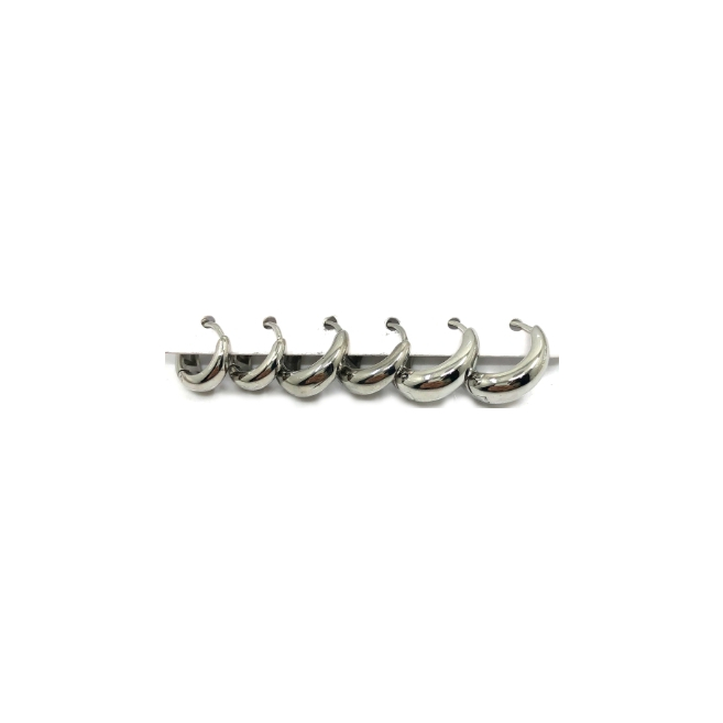 ARETES ZO15572E PLATEADO Acero Inoxidable