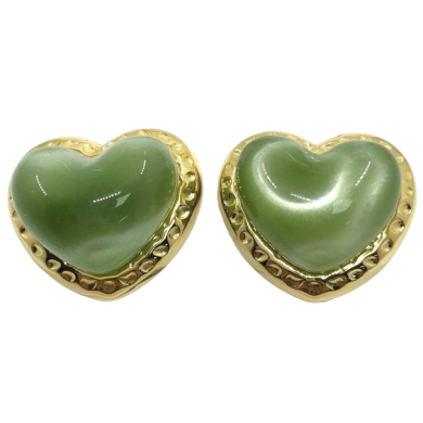 ARETES ZO14206E DORADO+VERDE Acero Inoxidable