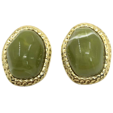 ARETES ZO15243E DORADO+MARRON Acero Inoxidable