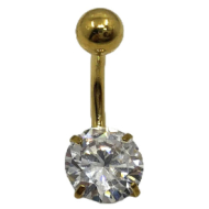 ARETES PIERCING ZO15261P/OMBLIGO DORADO Acero Inoxidable
