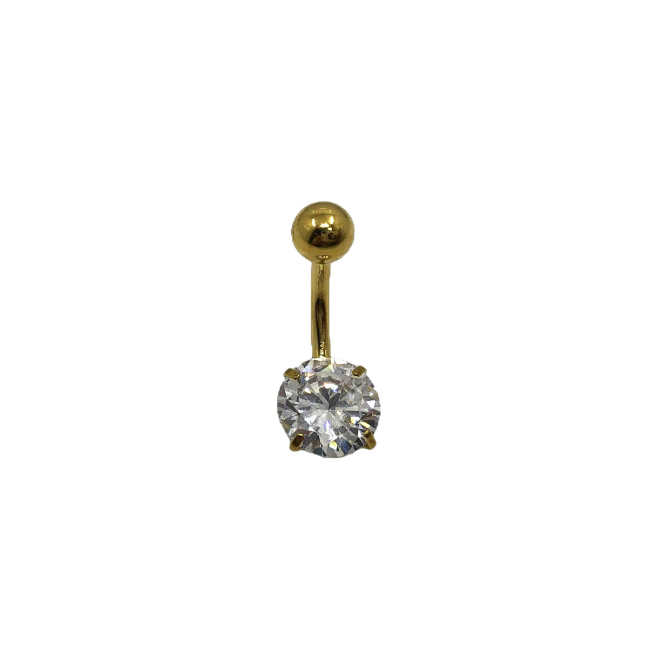 ARETES PIERCING ZO15261P/OMBLIGO PLATEADO Acero Inoxidable