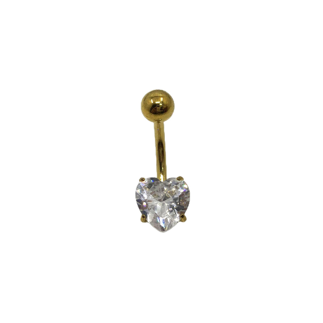 ARETES PIERCING ZO15264P/OMBLIGO PLATEADO Acero Inoxidable