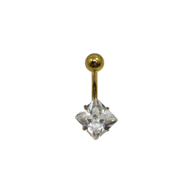 ARETES PIERCING ZO15262P/OMBLIGO PLATEADO Acero Inoxidable