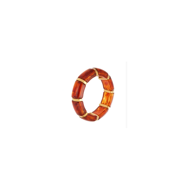 BRAZALETE ZO15861B DORADO+BLANCO Acero Inoxidable