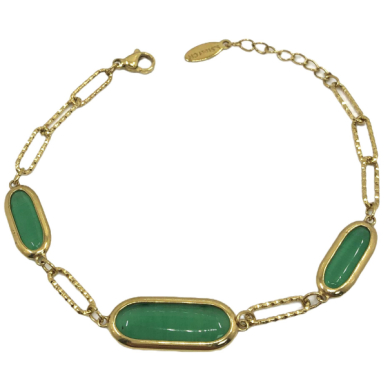 PULSERA ZO13502B DORADO+NEGRO Acero Inoxidable