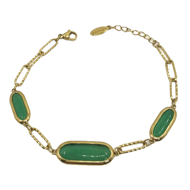 PULSERA ZO13502B DORADO+NARANJA Acero Inoxidable