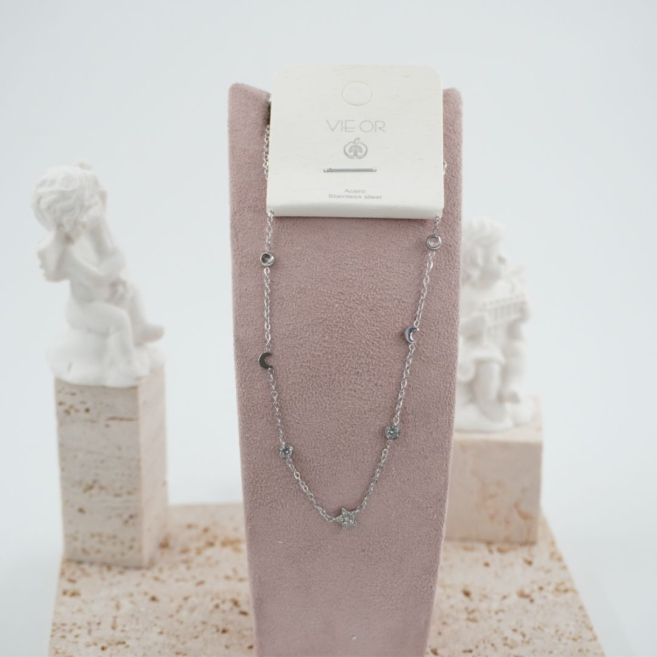 COLLAR ZO11659N PLATEADO Acero Inoxidable