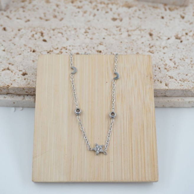 COLLAR ZO11659N PLATEADO Acero Inoxidable