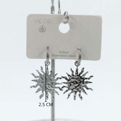 ARETES ZO10584E250 PLATEADO Acero Inoxidable