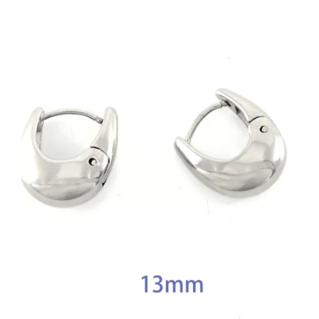 ARETES ZO11151E/13MM/200 PLATEADO Acero Inoxidable