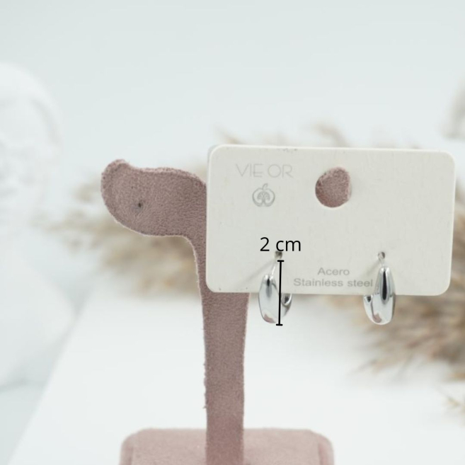 ARETES ZO11151E/13MM/200 PLATEADO Acero Inoxidable
