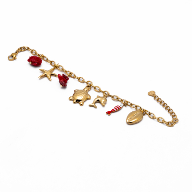 PULSERA Y00699 ROJO Acero Inoxidable 2B28