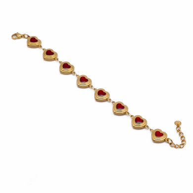 PULSERA Y00819 ROJO Acero Inoxidable 2C34
