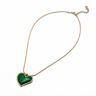 COLLAR Y00646 VERDE Acero Inoxidable 2D45