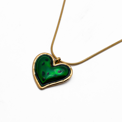 COLLAR Y00646 VERDE Acero Inoxidable 2D45