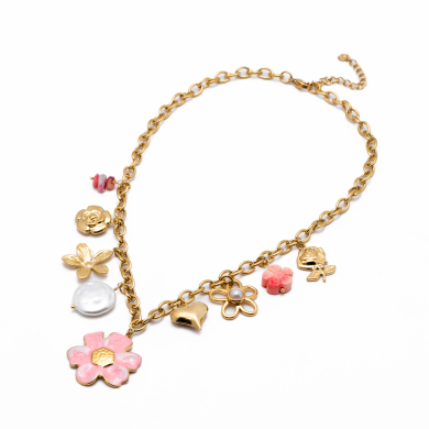 COLLAR Y00812 ROSA Acero Inoxidable E37