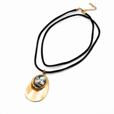 COLLAR Y00663 NEGRO Acero Inoxidable E56