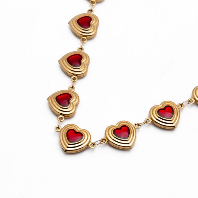 COLLAR Y00818 ROJO Acero Inoxidable E310