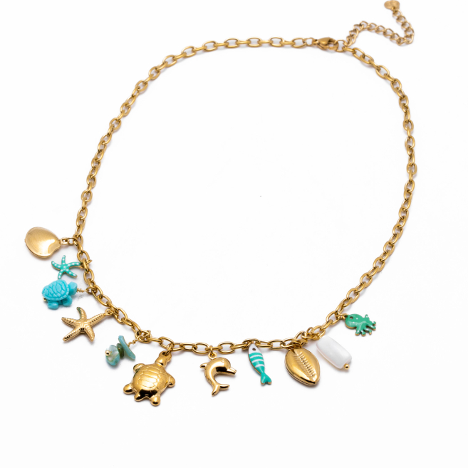 COLLAR Y00698 AZUL Acero Inoxidable 2D410