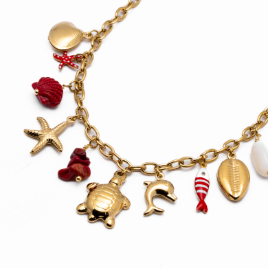 COLLAR Y00698 ROJO Acero Inoxidable 2D410