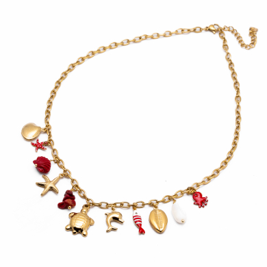COLLAR Y00698 ROJO Acero Inoxidable 2D410