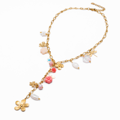 COLLAR Y00782 ROSA Acero Inoxidable E37