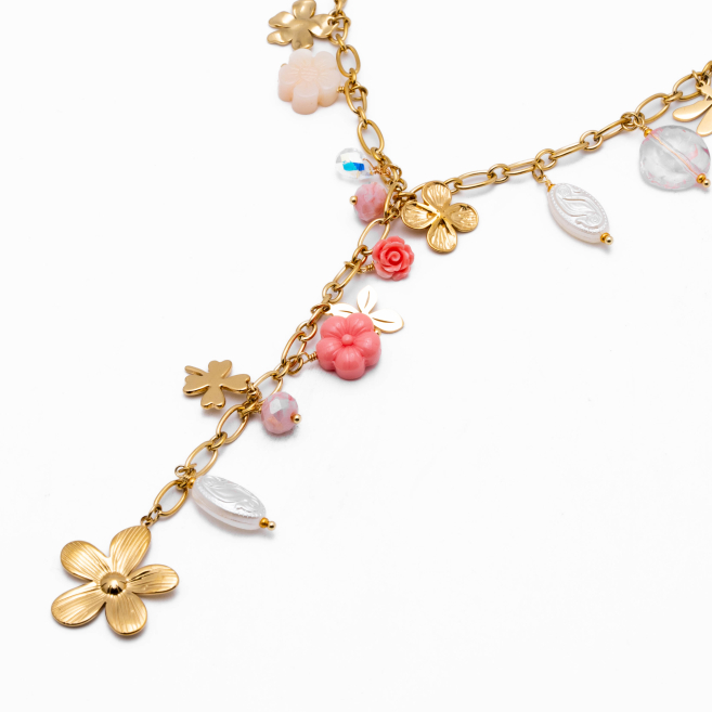 COLLAR Y00782 ROSA Acero Inoxidable E37