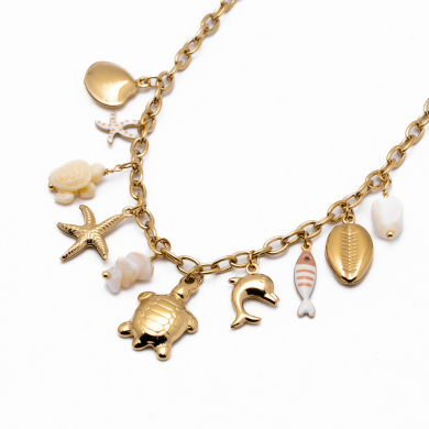 COLLAR Y00698 BEIG Acero Inoxidable 2D410