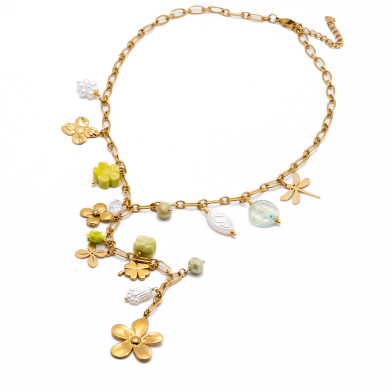 COLLAR Y00782 VERDE Acero Inoxidable E37