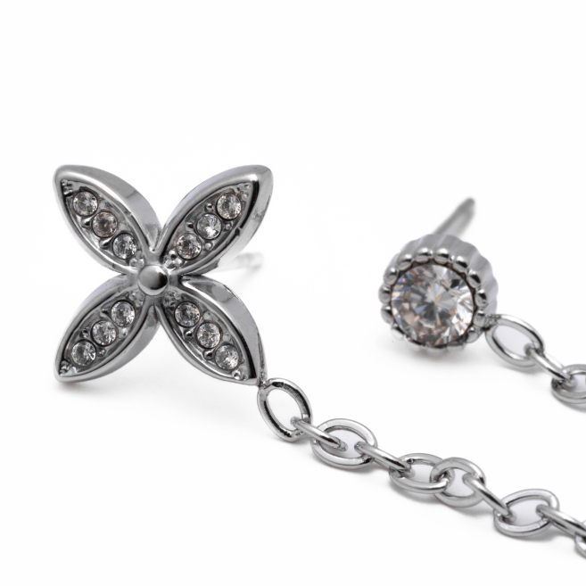 ARETES Y00753 PLATEADO Acero Inoxidable F38