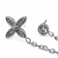 ARETES Y00753 PLATEADO Acero Inoxidable F38