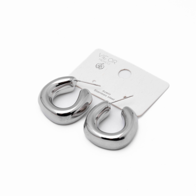 ARETES Y00657 PLATEADO Acero Inoxidable F39