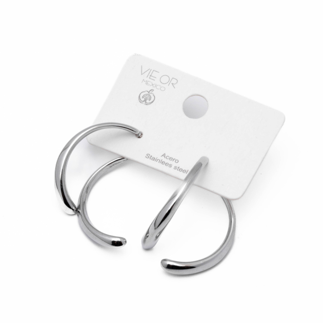 ARETES Y00628 PLATEADO Acero Inoxidable G37