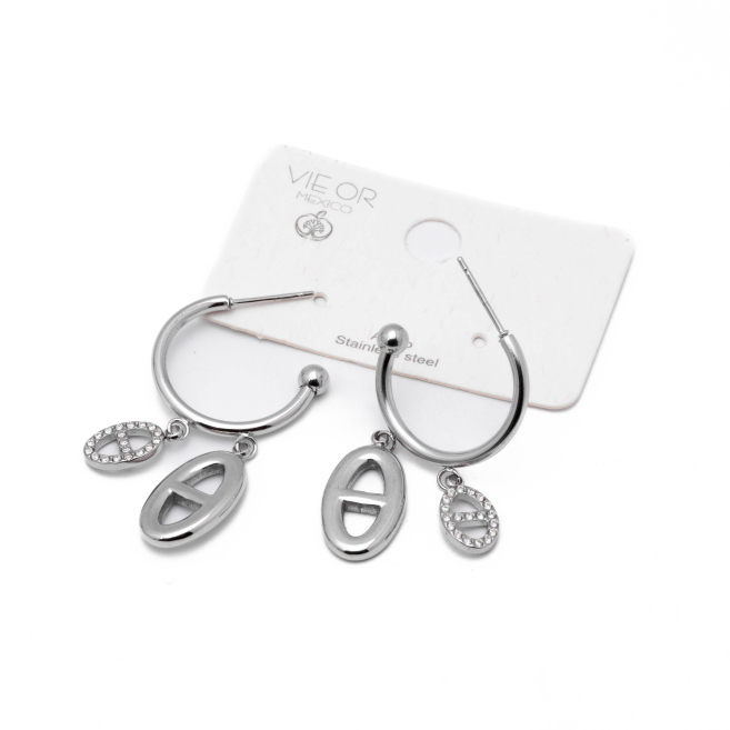 ARETES Y00780 PLATEADO Acero Inoxidable G32