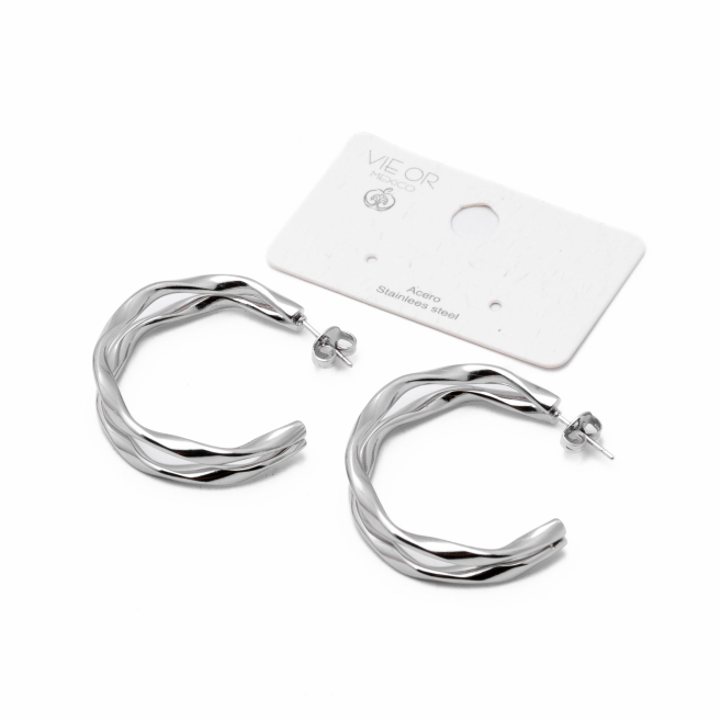 ARETES Y00669 PLATEADO Acero Inoxidable F37