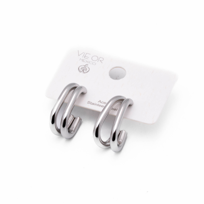 ARETES Y00630 PLATEADO Acero Inoxidable F28