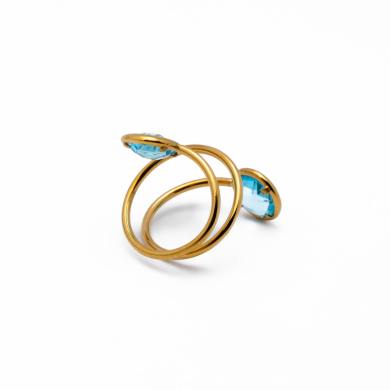 ANILLO ZO13500R AZUL Acero Inoxidable