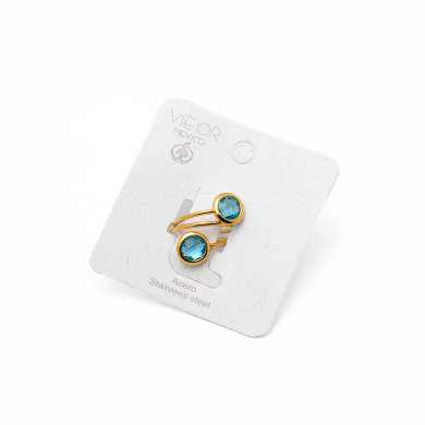 ANILLO ZO13500R AZUL Acero Inoxidable