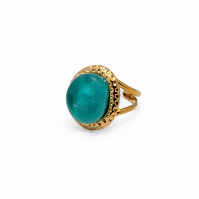 ANILLO ZO14209R DORADO+AZUL Acero Inoxidable