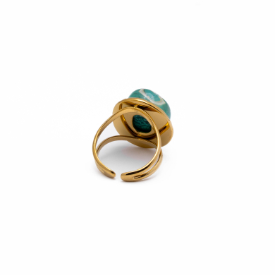 ANILLO ZO14209R DORADO+AZUL Acero Inoxidable