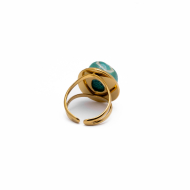 ANILLO ZO14209R DORADO+AZUL Acero Inoxidable 2A26